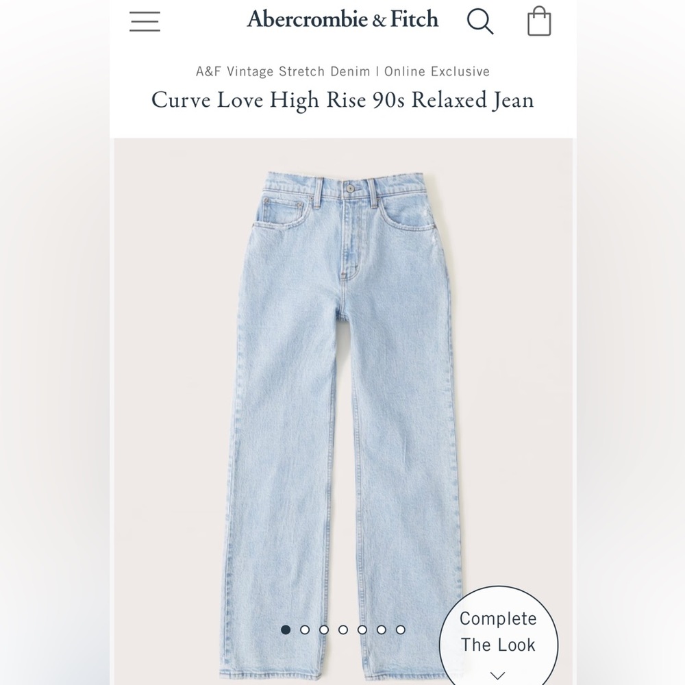 Abercrombie 90’s Relaxed Jean - Curve Love